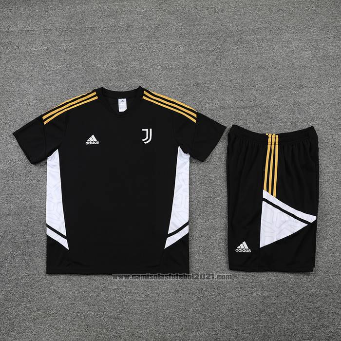 Fato de Treino Juventus Manga Curta 2022-2023 Preto - Calcas Curta